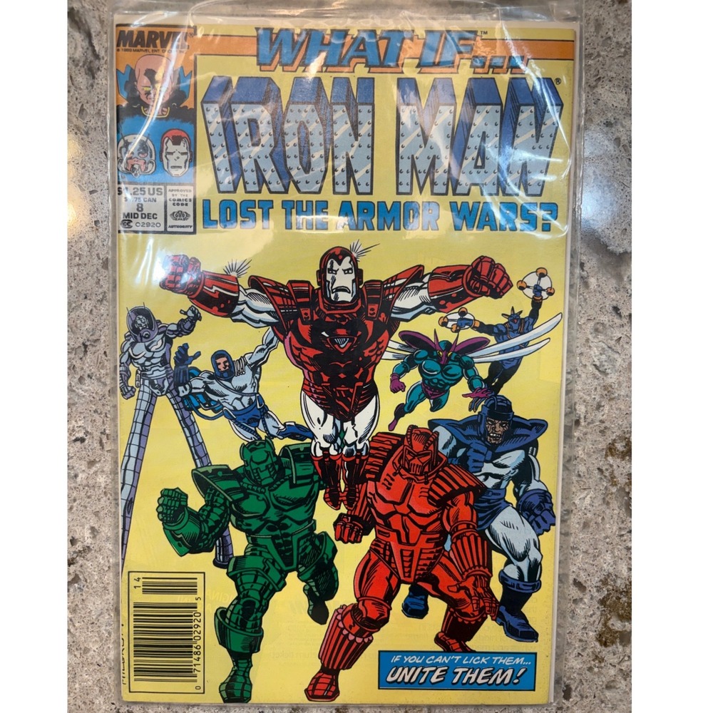 VTG Marvel Comics What If Vol 2 Issue 8 Iron Man Lost Armor Wars 1989 Copper Age